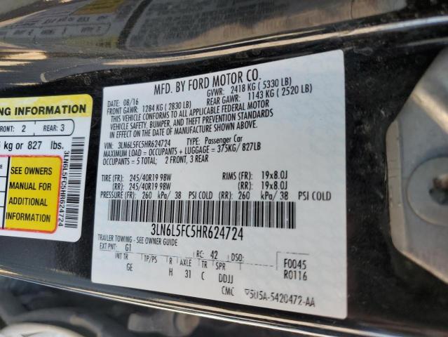 2017 LINCOLN MKZ RESERV 3LN6L5FC5HR624724