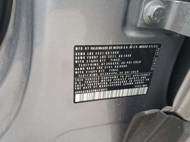 2023 VOLKSWAGEN TAOS S 3VVCX7B23PM374871