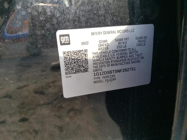 2022 CHEVROLET MALIBU LT 1G1ZD5ST5NF202751