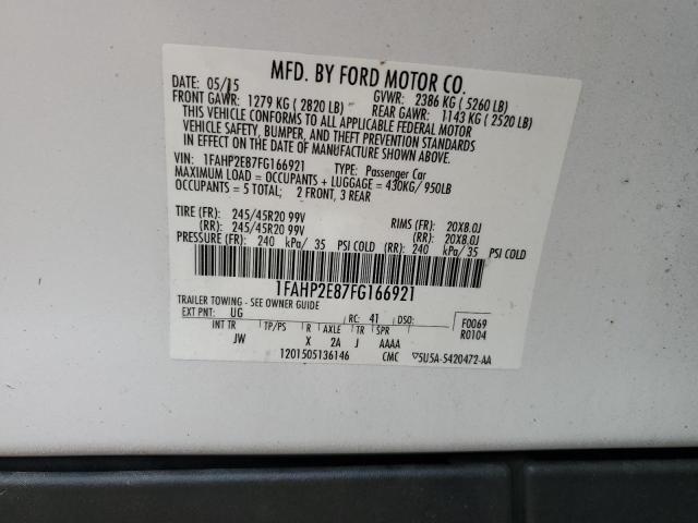 2015 FORD TAURUS SEL - 1FAHP2E87FG166921