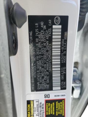 2021 LEXUS ES 300H 58ADA1C12MU007074