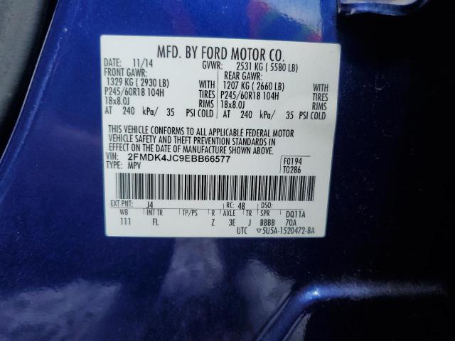 2014 FORD EDGE SEL - 2FMDK4JC9EBB66577