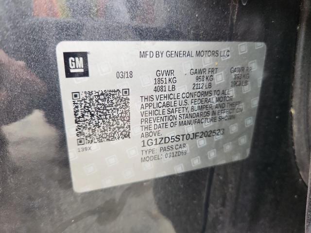 2018 CHEVROLET MALIBU LT 1G1ZD5ST0JF202523