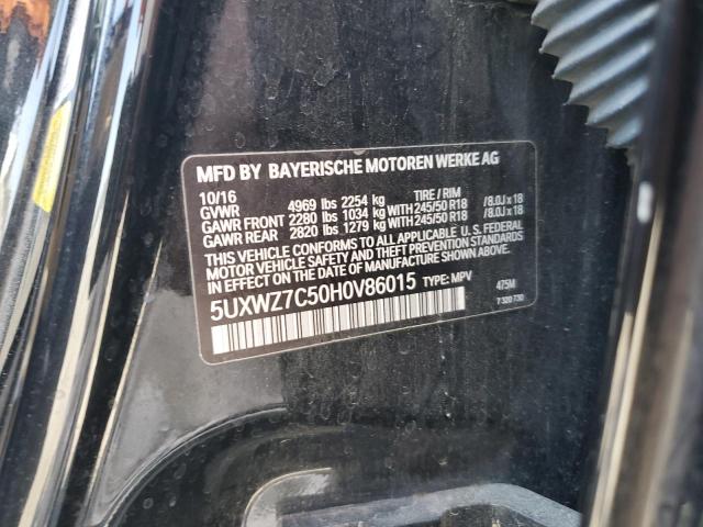 2017 BMW X3 SDRIVE2 5UXWZ7C50H0V86015