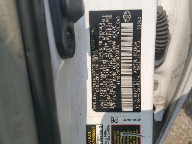 2012 TOYOTA CAMRY HYBR - 4T1BD1FK3CU036074