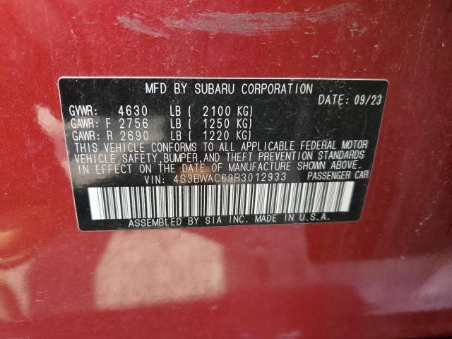 2024 SUBARU LEGACY PRE 4S3BWAC69R3012933