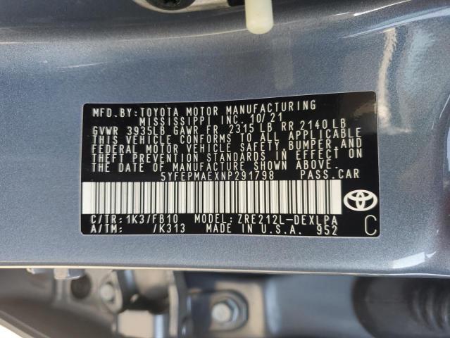 2022 TOYOTA COROLLA LE - 5YFEPMAEXNP291798