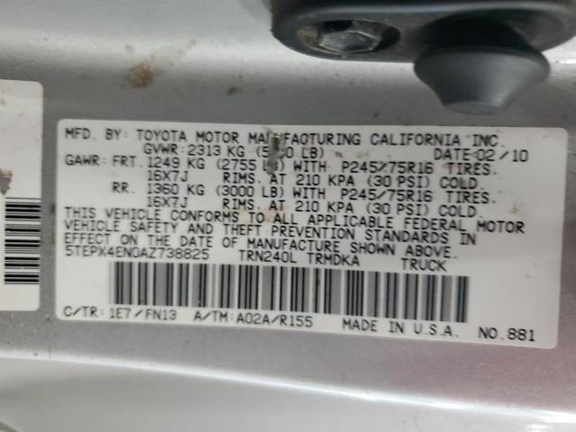 2010 TOYOTA TACOMA - 5TEPX4EN0AZ738825