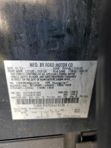 2013 LINCOLN MKS - 1LNHL9EK9DG614126