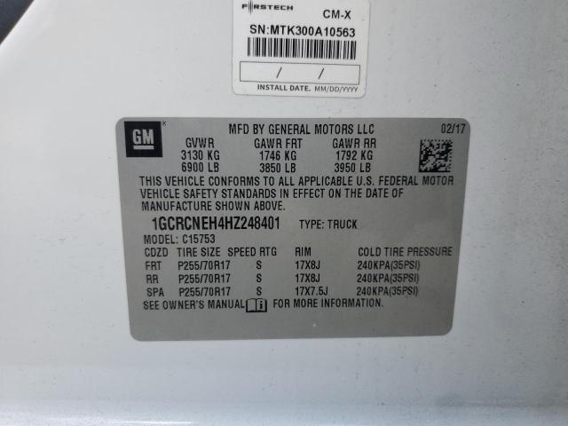 2017 CHEVROLET SILVERADO - 1GCRCNEH4HZ248401