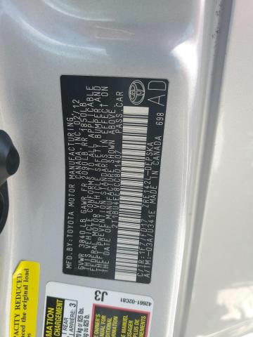 2012 TOYOTA COROLLA BA - 2T1BU4EE8CC801407