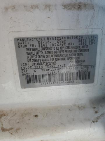 2018 NISSAN SENTRA S 3N1AB7AP7JY251885
