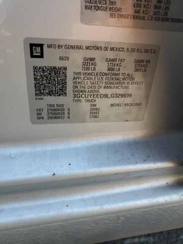 2020 CHEVROLET SILVERADO K1500 RST 3GCUYEED9LG329699
