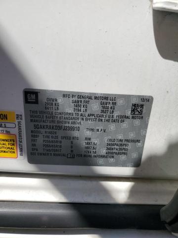 2015 BUICK ENCLAVE 5GAKRAKD3FJ239910
