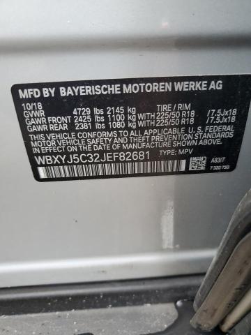 2018 BMW X2 XDRIVE2 WBXYJ5C32JEF82681