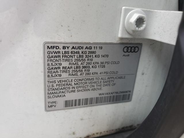 2020 AUDI Q7 PREMIUM WA1AXAF79LD000676