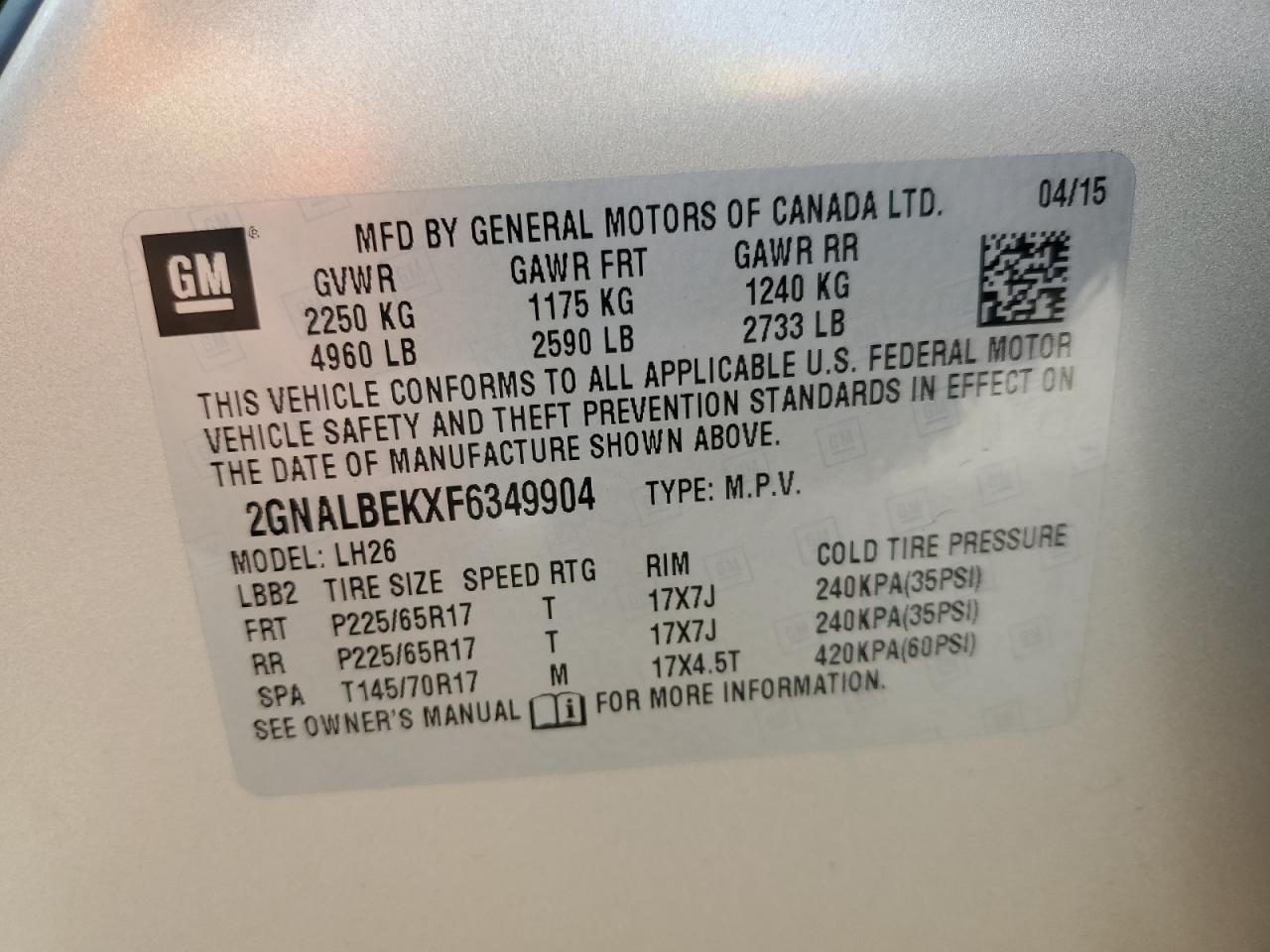 CHEVROLET EQUINOX LT