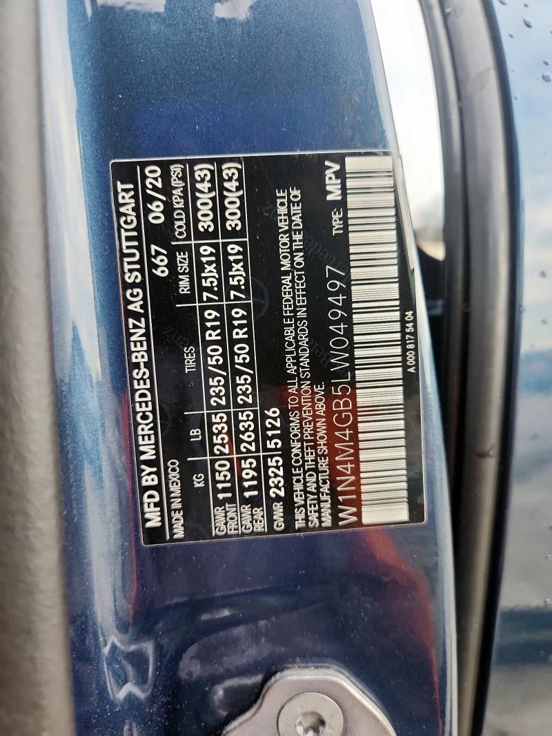 2020 MERCEDES-BENZ GLB 250 W1N4M4GB5LW049497