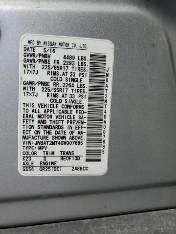 2016 NISSAN ROGUE S - JN8AT2MT4GW007685