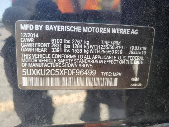 2015 BMW X6 XDRIVE35I 5UXKU2C5XF0F96499