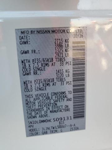 2017 INFINITI QX60 5N1DL0MM0HC509131