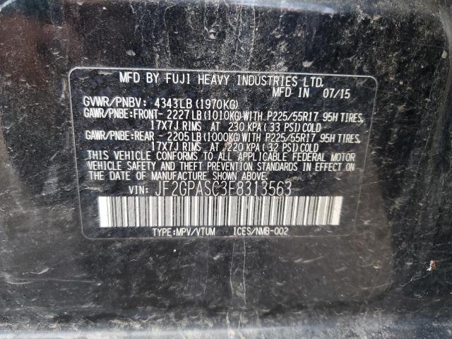 2015 SUBARU XV CROSSTREK SPORT LIMITED JF2GPASC3F8313563