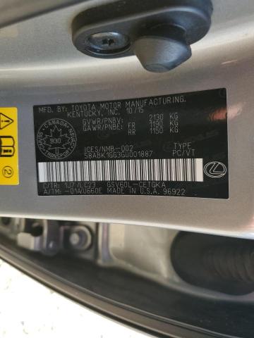 2016 LEXUS ES 350 58ABK1GG3GU001887