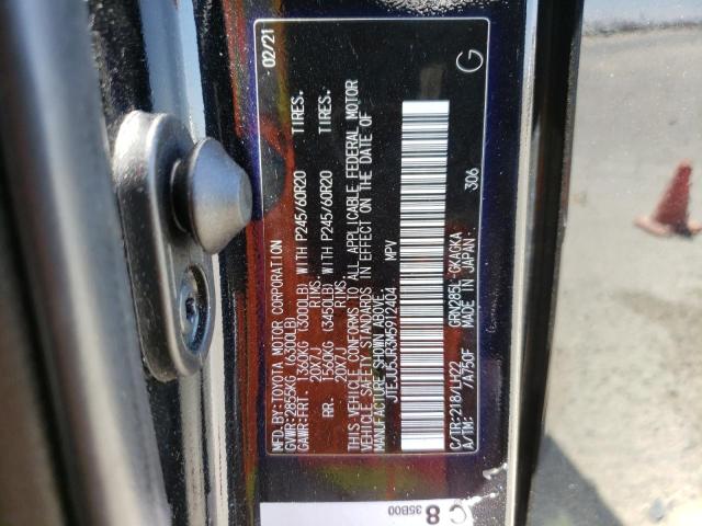 2021 TOYOTA 4RUNNER NIGHT SHADE JTEJU5JR3M5912404