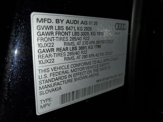 2020 AUDI Q8 PREMIUM PLUS S-LINE WA1EVAF19LD015942