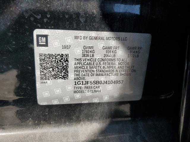 2018 CHEVROLET SONIC PREM 1G1JF5SB0J4104957