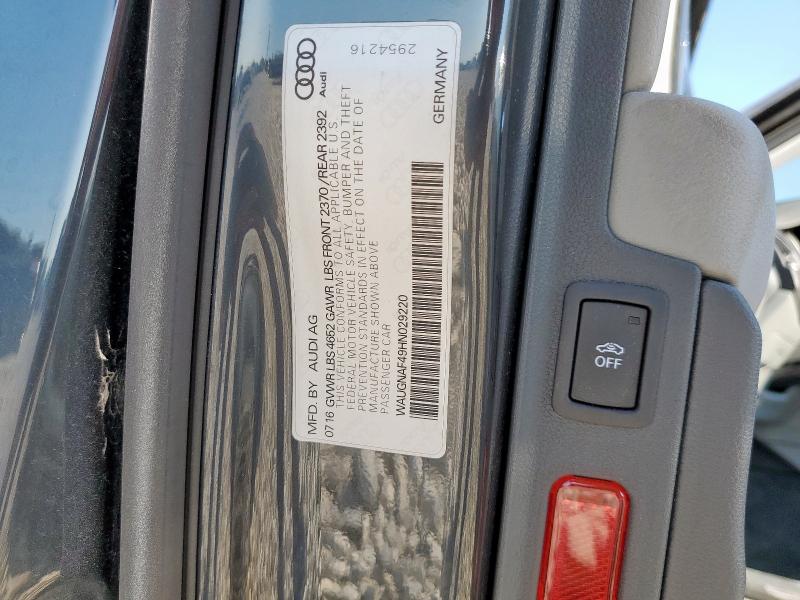 2017 AUDI A4 PREMIUM - WAUGNAF49HN029220