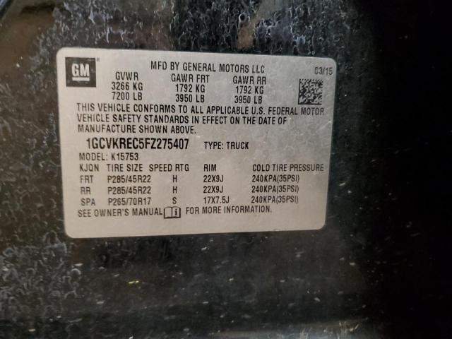 2015 CHEVROLET SILVERADO - 1GCVKREC5FZ275407