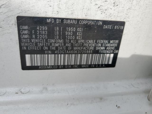 2019 SUBARU IMPREZA 4S3GTAA60K3725985