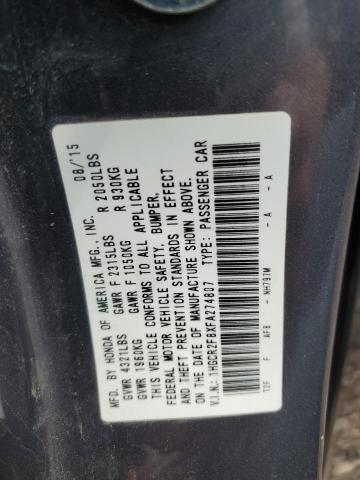 2015 HONDA ACCORD EXL 1HGCR2F8XFA274807