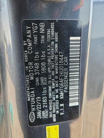 2019 HYUNDAI VELOSTER B KMHTG6AF1KU018447