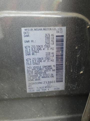 2022 NISSAN PATHFINDER SL 5N1DR3CD9NC253603