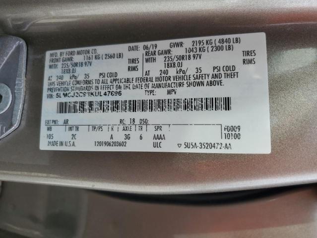 2019 LINCOLN MKC SELECT 5LMCJ2C93KUL47696