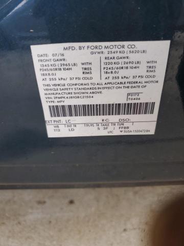 2016 FORD EDGE SEL 2FMPK4J81GBC21504