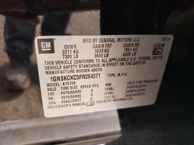 2015 CHEVROLET TAHOE K1500 LTZ 1GNSKCKC5FR264371