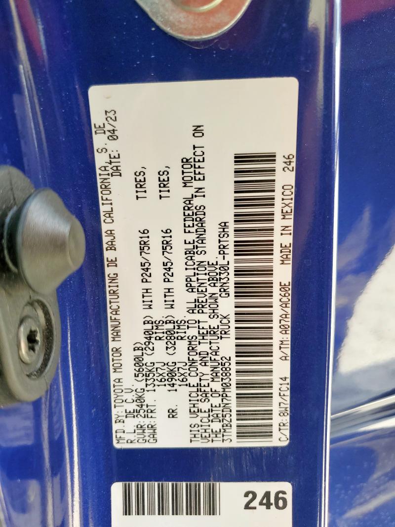 2023 TOYOTA TACOMA DOU 3TMBZ5DN7PM038852