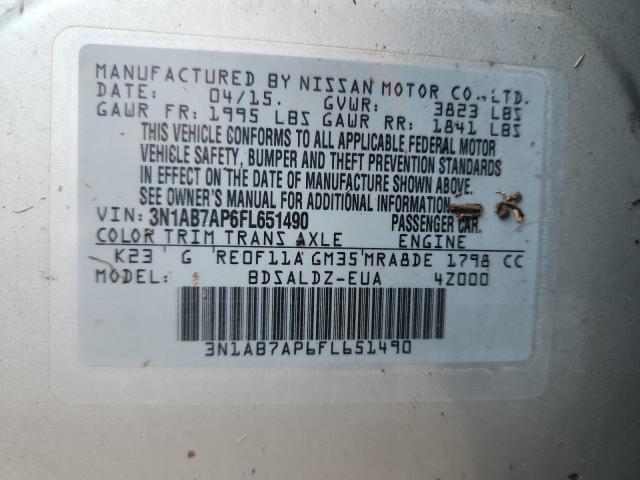 2015 NISSAN SENTRA S 3N1AB7AP6FL651490