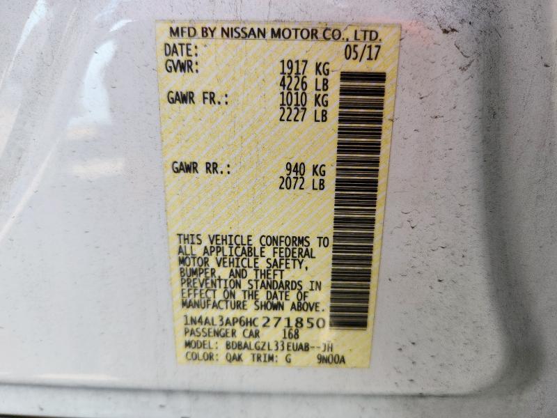 2017 NISSAN ALTIMA 1N4AL3AP6HC271850