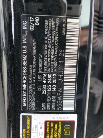 2017 MERCEDES-BENZ C 43 4MATI 55SWF6EB3HU214126