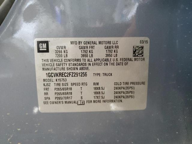 2015 CHEVROLET SILVERADO 1GCVKREC2FZ291256