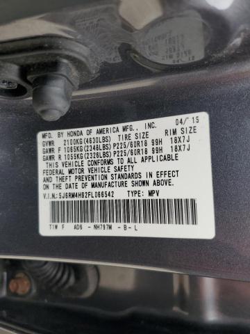 2015 HONDA CR-V TOURI 5J6RM4H92FL066542