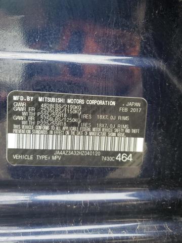 2017 MITSUBISHI OUTLANDER JA4AZ3A32HZ040120