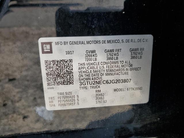 2018 GMC SIERRA K15 3GTU2NEC6JG203807