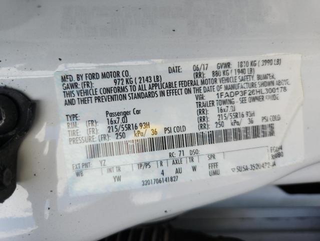 2017 FORD FOCUS SE - 1FADP3F26HL300178