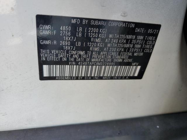 2021 SUBARU OUTBACK TO 4S4BTAPC8M3228995
