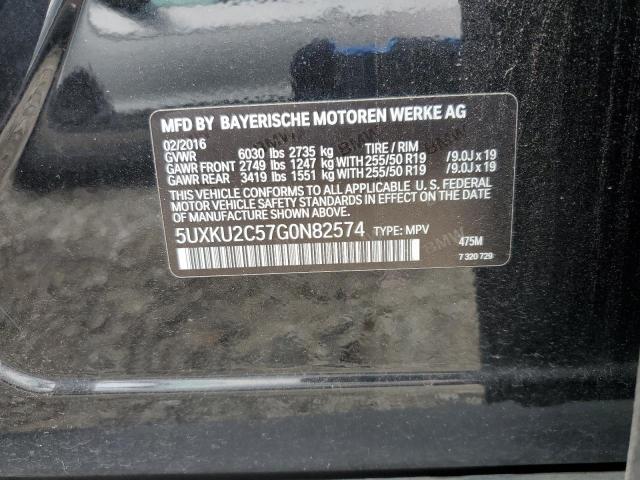 2016 BMW X6 XDRIVE3 5UXKU2C57G0N82574